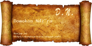 Domokos Nóra névjegykártya